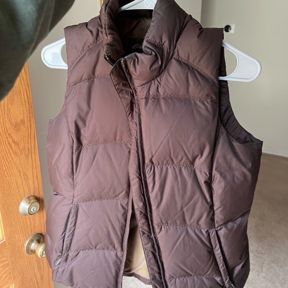 Eddie Bauer Goose Down Brown Vest